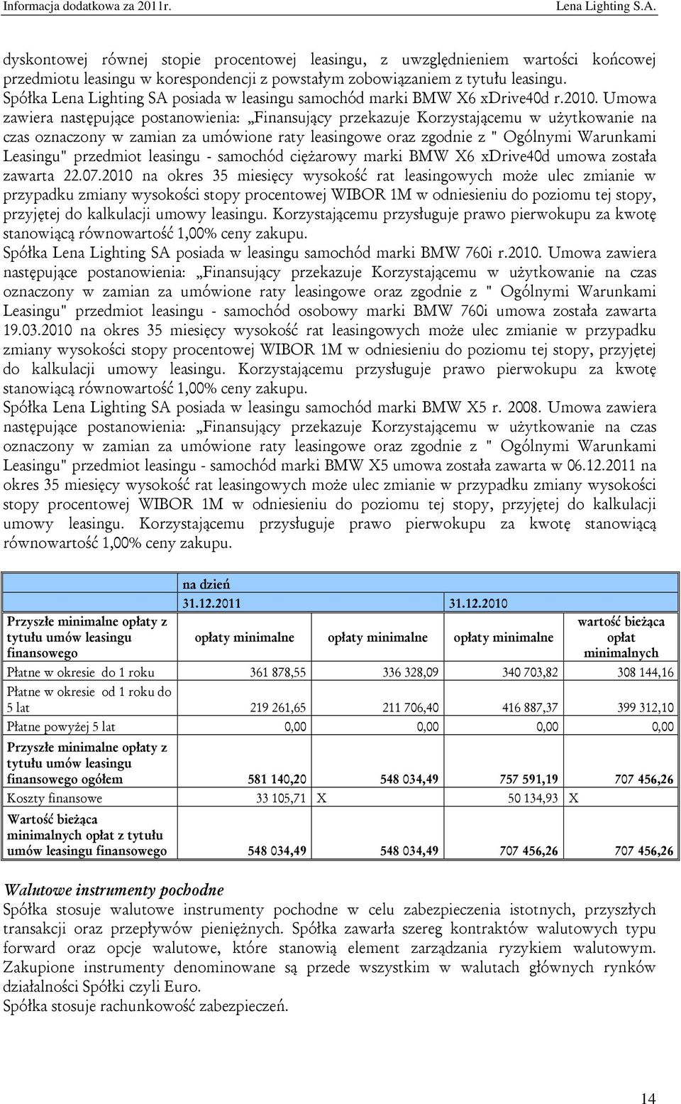 Umowa zawiera następujące postanowienia: Finansujący przekazuje Korzystającemu w użytkowanie na czas oznaczony w zamian za umówione raty leasingowe oraz zgodnie z " Ogólnymi Warunkami Leasingu"