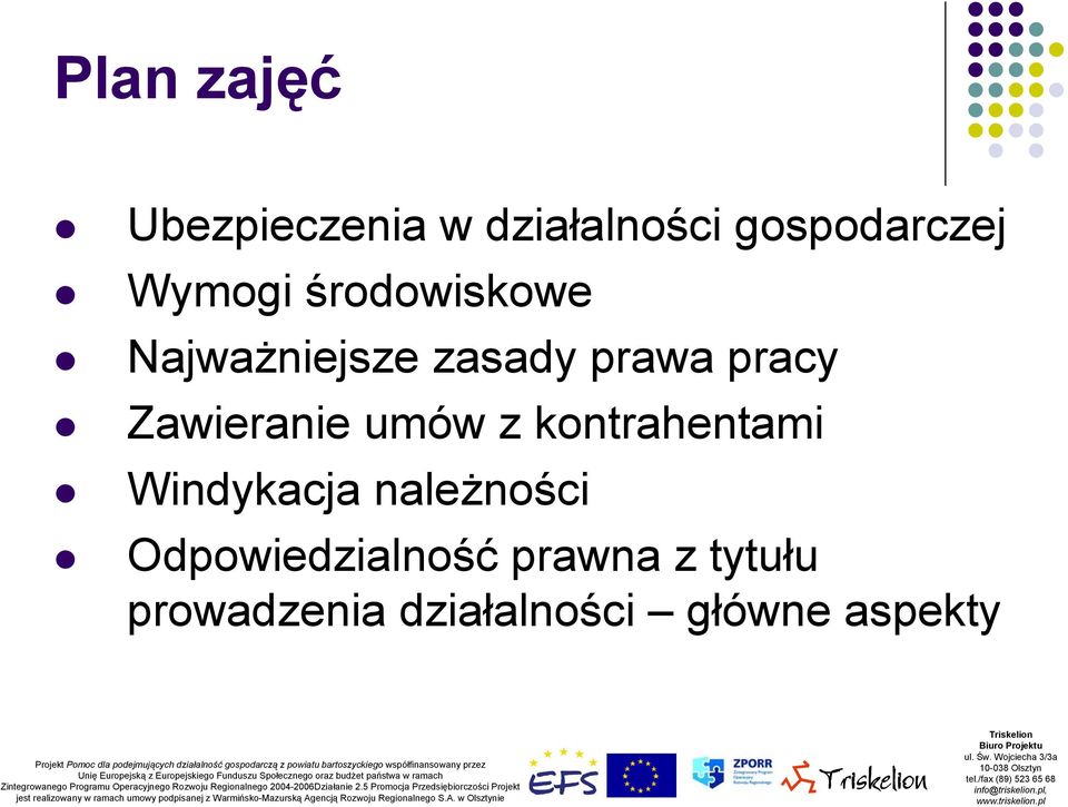 Zawieranie umów z kontrahentami Windykacja należności