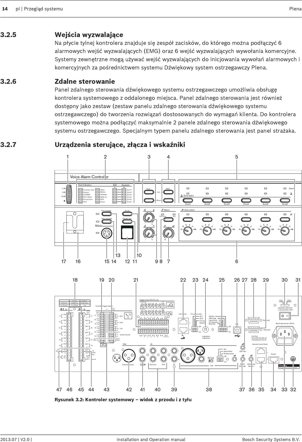 Systemy zewnętrzne mogą używać wejść wyzwalających do inicjowania wywołań alarmowych i komercyjnych za pośrednictwem systemu Dźwiękowy system ostrzegawczy Plena.