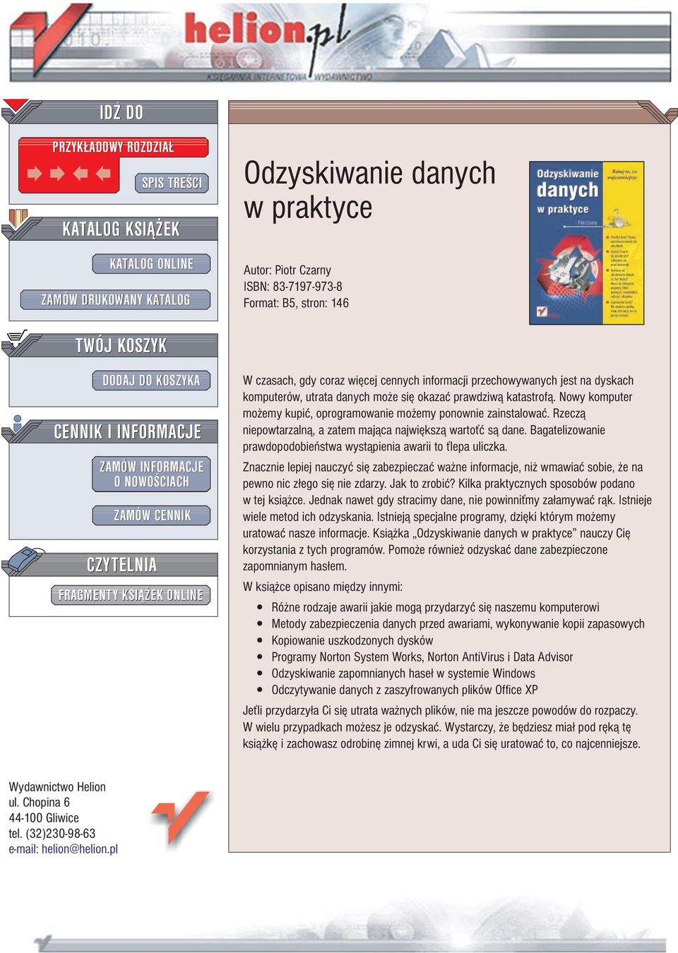 komputerów, utrata danych mo e siê okazaæ prawdziw¹ katastrof¹. Nowy komputer mo emy kupiæ, oprogramowanie mo emy ponownie zainstalowaæ.