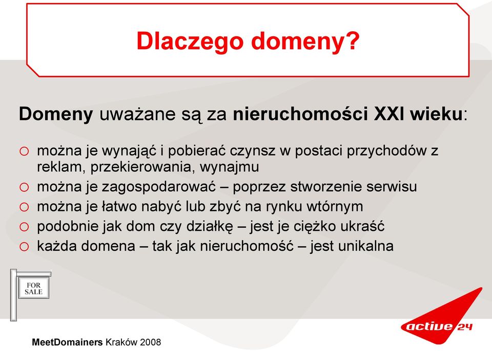 przychodów z reklam, przekierowania, wynajmu o można je zagospodarować poprzez stworzenie