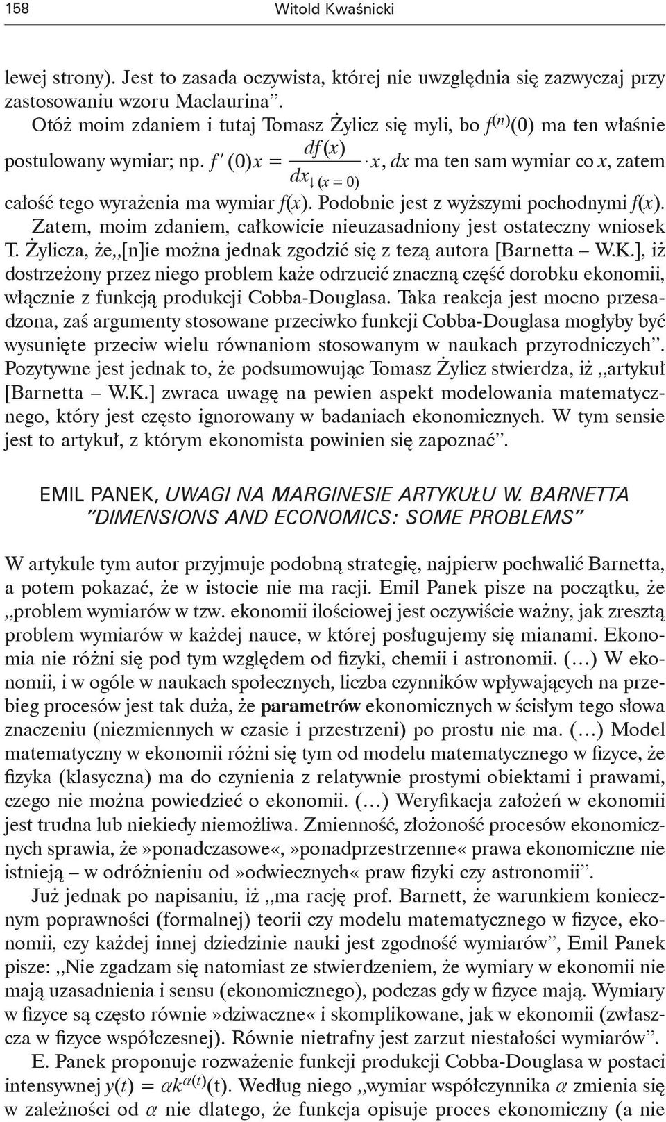 ( x = ) całość ego wyrażeia ma wymiar Y f(x). () 6z Podobie / T@ jes Y () z wyższymi pochodymi f(x).