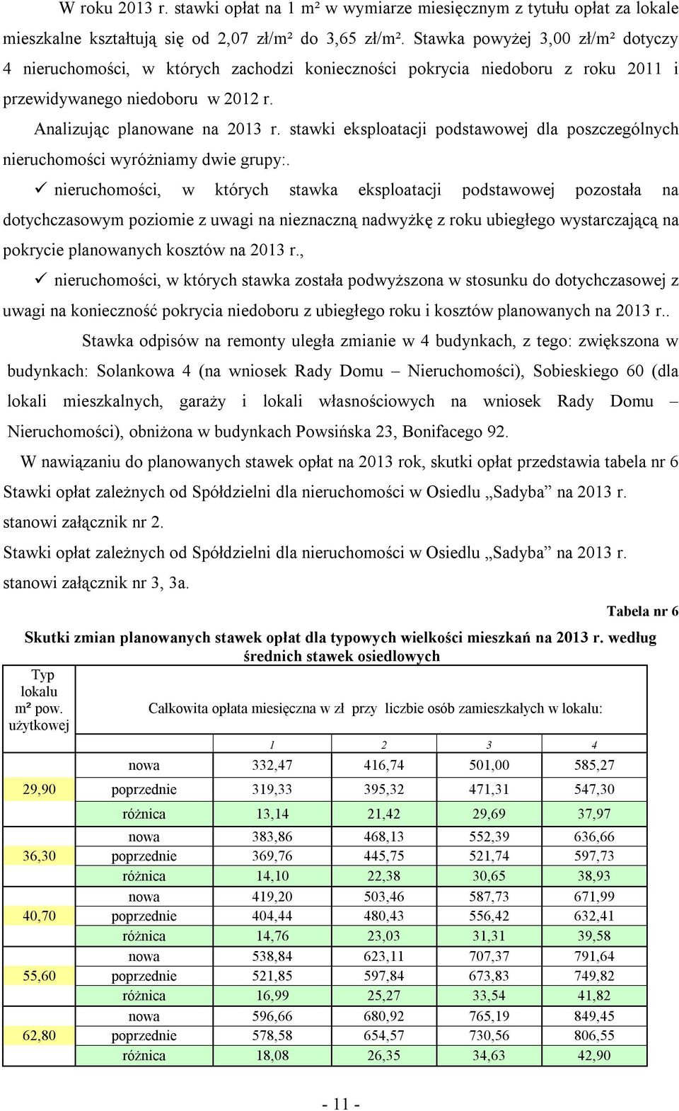 stawki eksploatacji podstawowej dla poszczególnych nieruchomości wyróżniamy dwie grupy:.