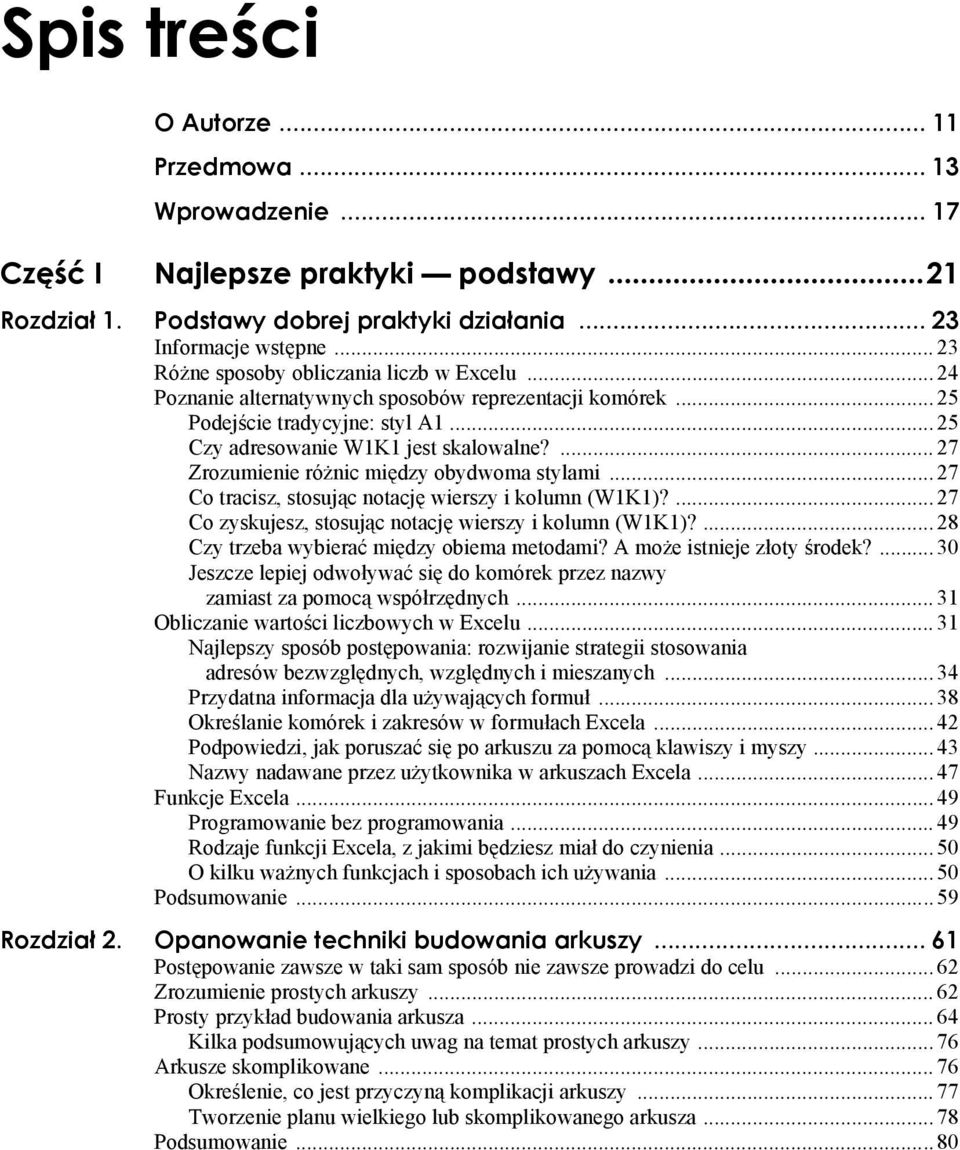 ... 27 Zrozumienie różnic między obydwoma stylami... 27 Co tracisz, stosując notację wierszy i kolumn (W1K1)?... 27 Co zyskujesz, stosując notację wierszy i kolumn (W1K1)?