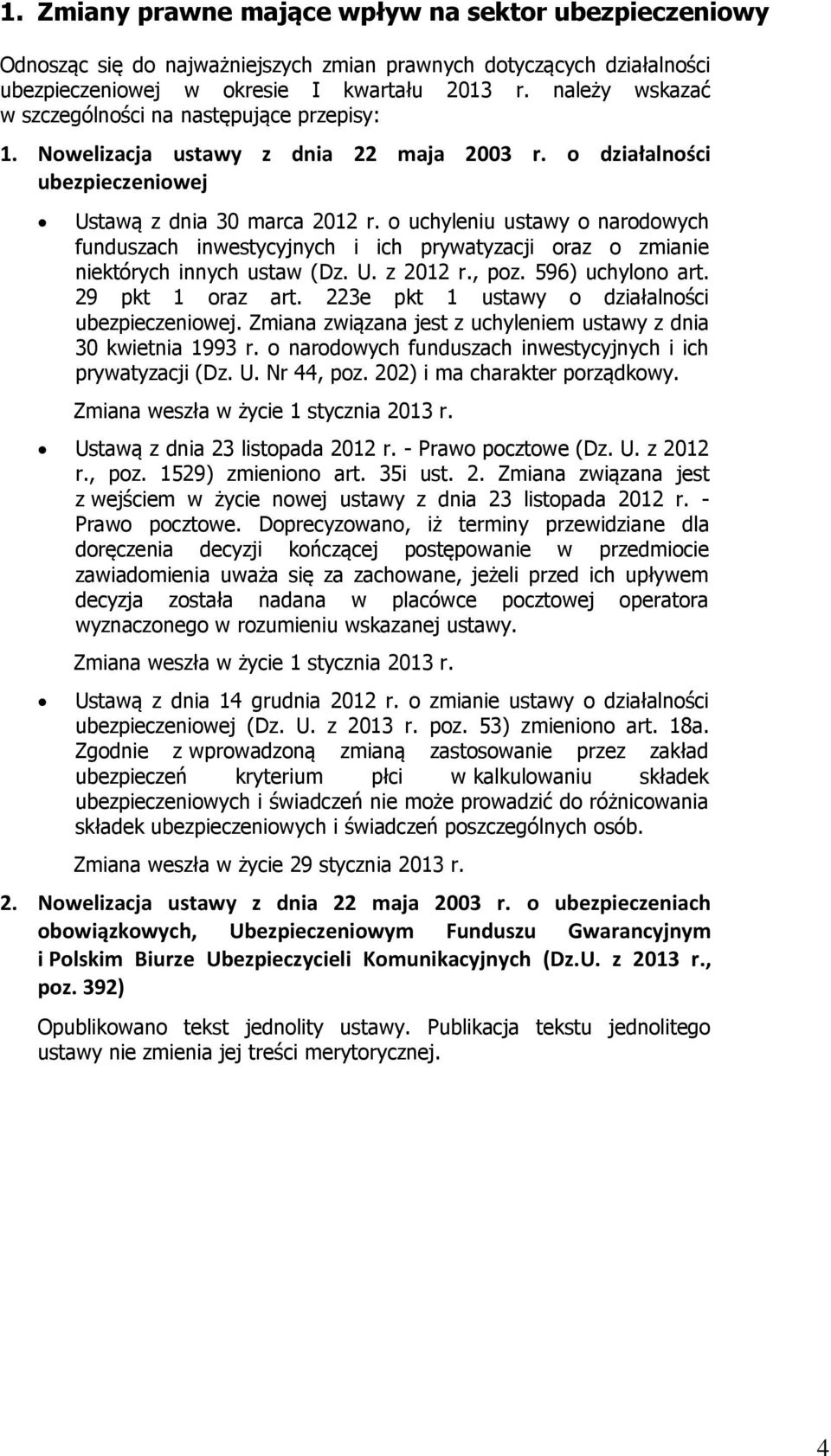 o uchyleniu ustawy o narodowych funduszach inwestycyjnych i ich prywatyzacji oraz o zmianie niektórych innych ustaw (Dz. U. z 2012 r., poz. 596) uchylono art. 29 pkt 1 oraz art.