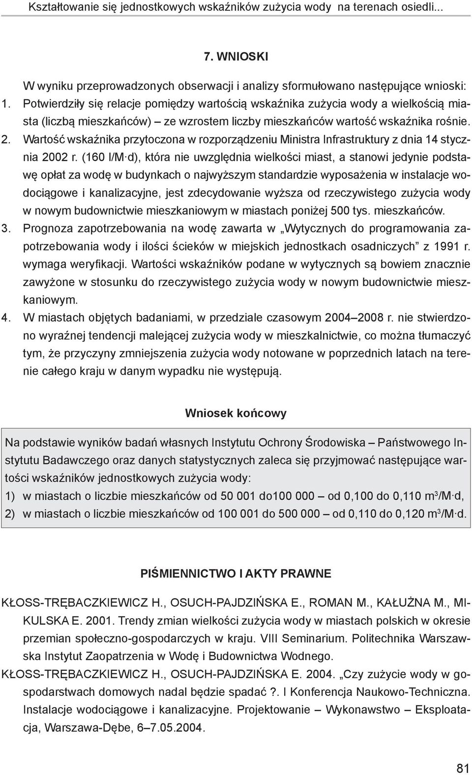 Wartość wskaźnika przytoczona w rozporządzeniu Ministra Infrastruktury z dnia 14 stycznia 2002 r.