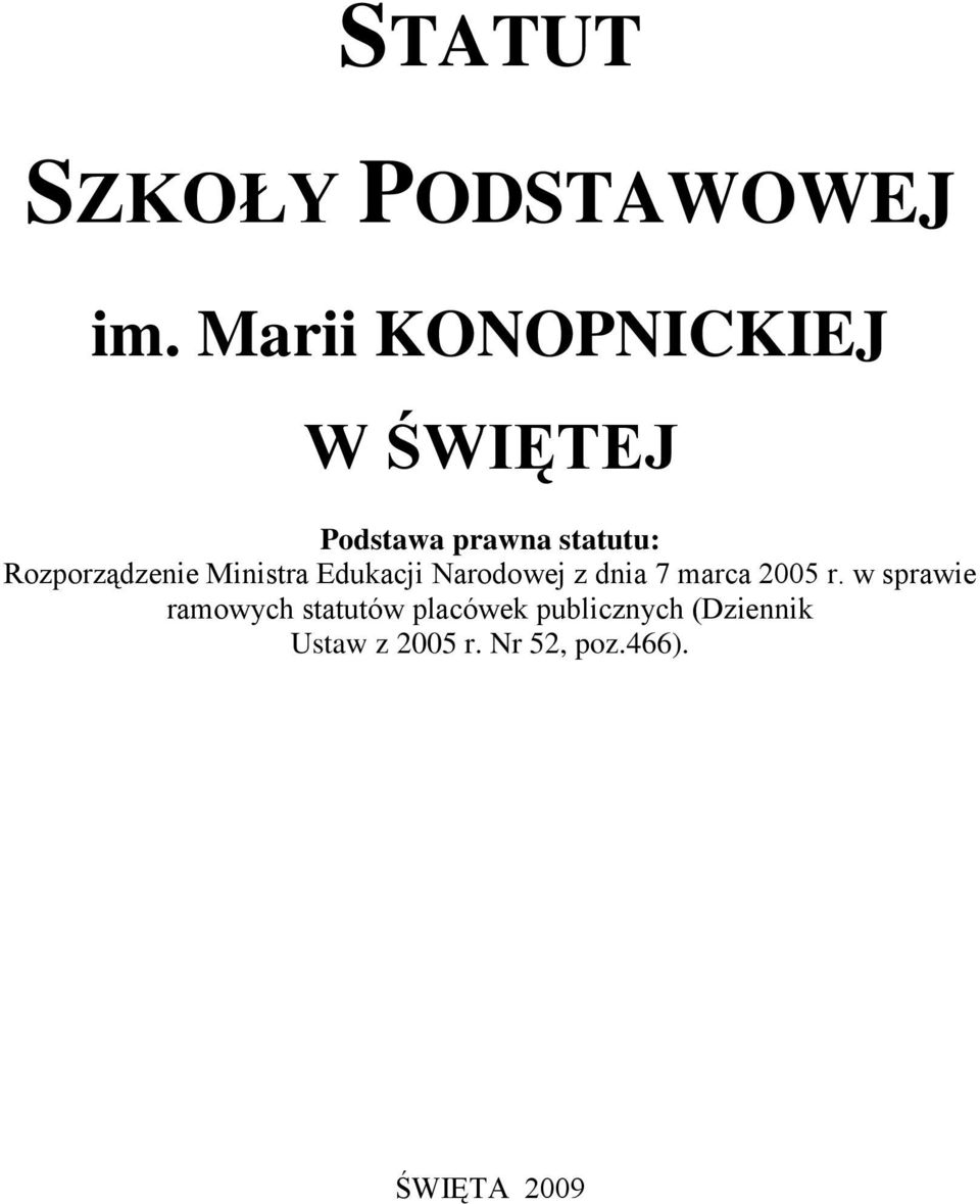 Rozporządzenie Ministra Edukacji Narodowej z dnia 7 marca 2005