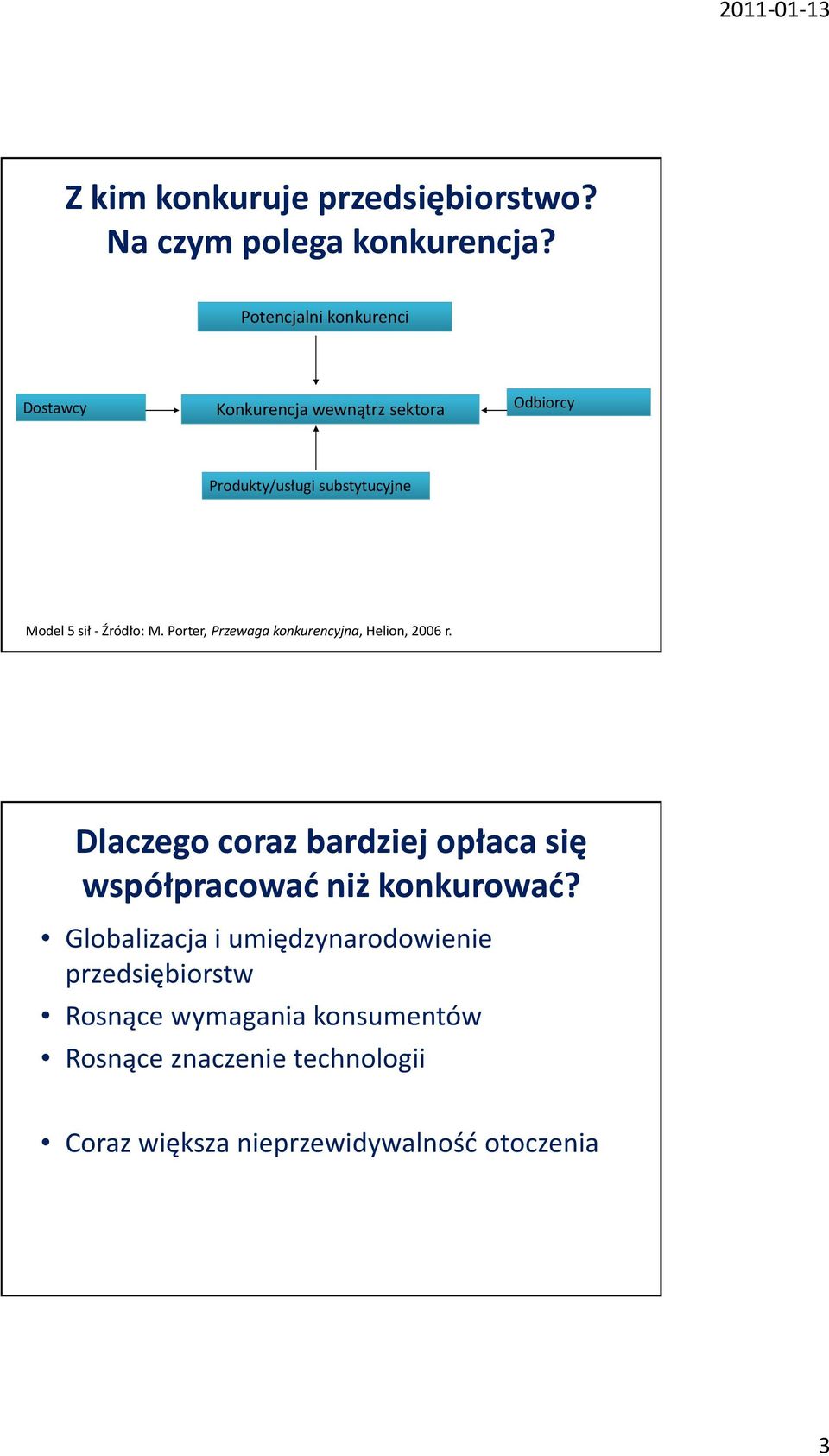 Źródło: M. Porter, Przewaga konkurencyjna, Helion, 2006 r.