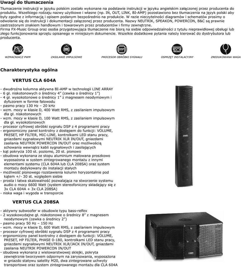W razie nieczytelności diagramów i schematów prosimy o odwołanie się do instrukcji i dokumentacji załączonej przez producenta.