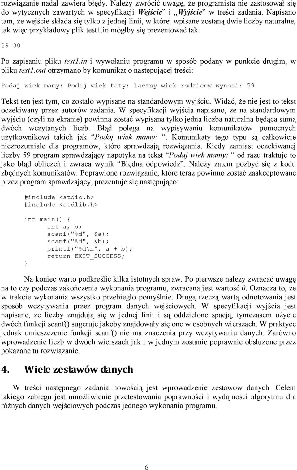 in i wywołaniu programu w sposób podany w punkcie drugim, w pliku test1.