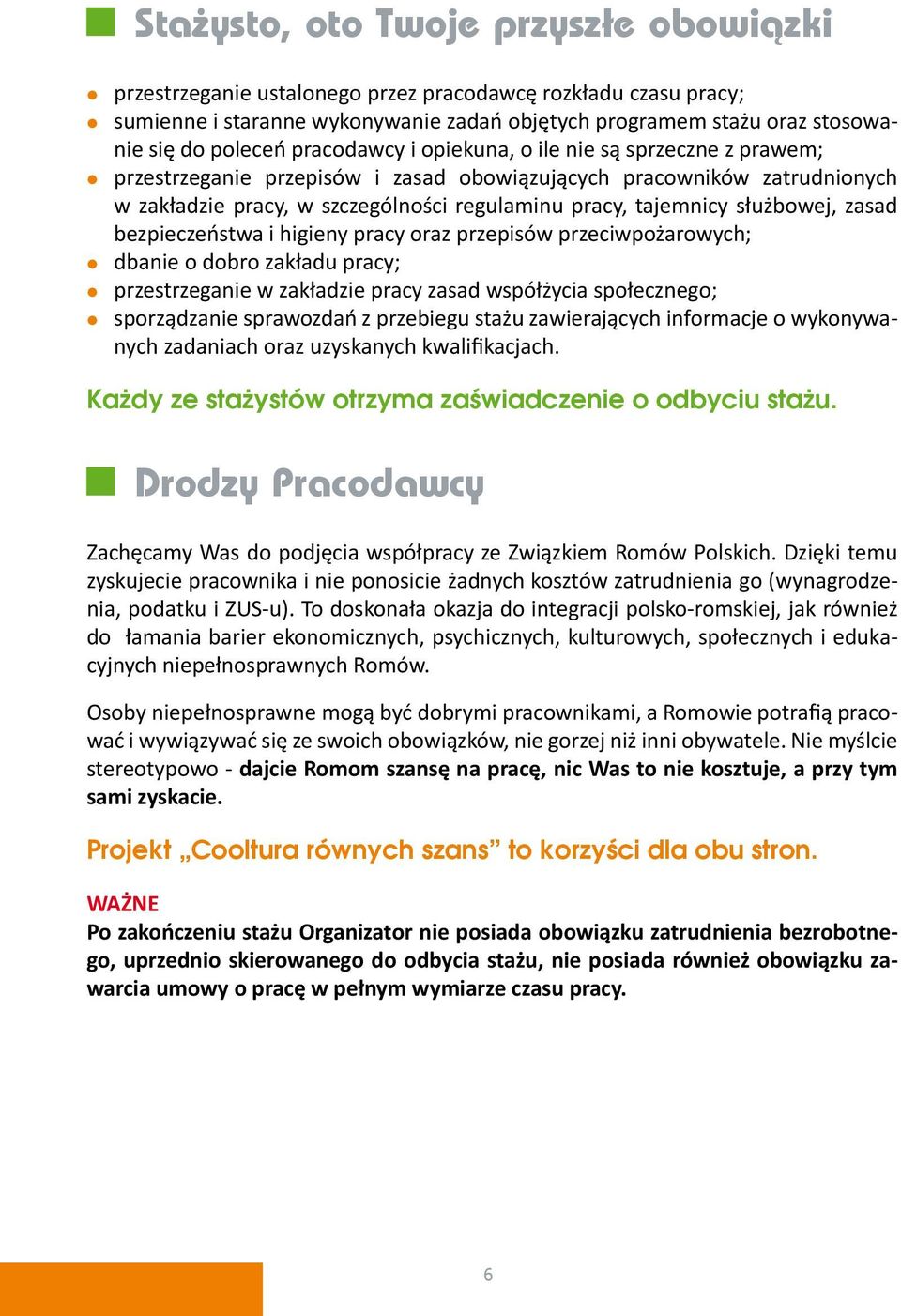 służbowej, zasad bezpieczeństwa i higieny pracy oraz przepisów przeciwpożarowych; dbanie o dobro zakładu pracy; przestrzeganie w zakładzie pracy zasad współżycia społecznego; sporządzanie sprawozdań