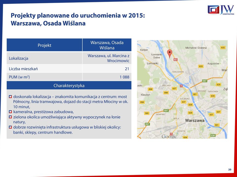 most Północny, linia tramwajowa, dojazd do stacji metra Młociny w ok.