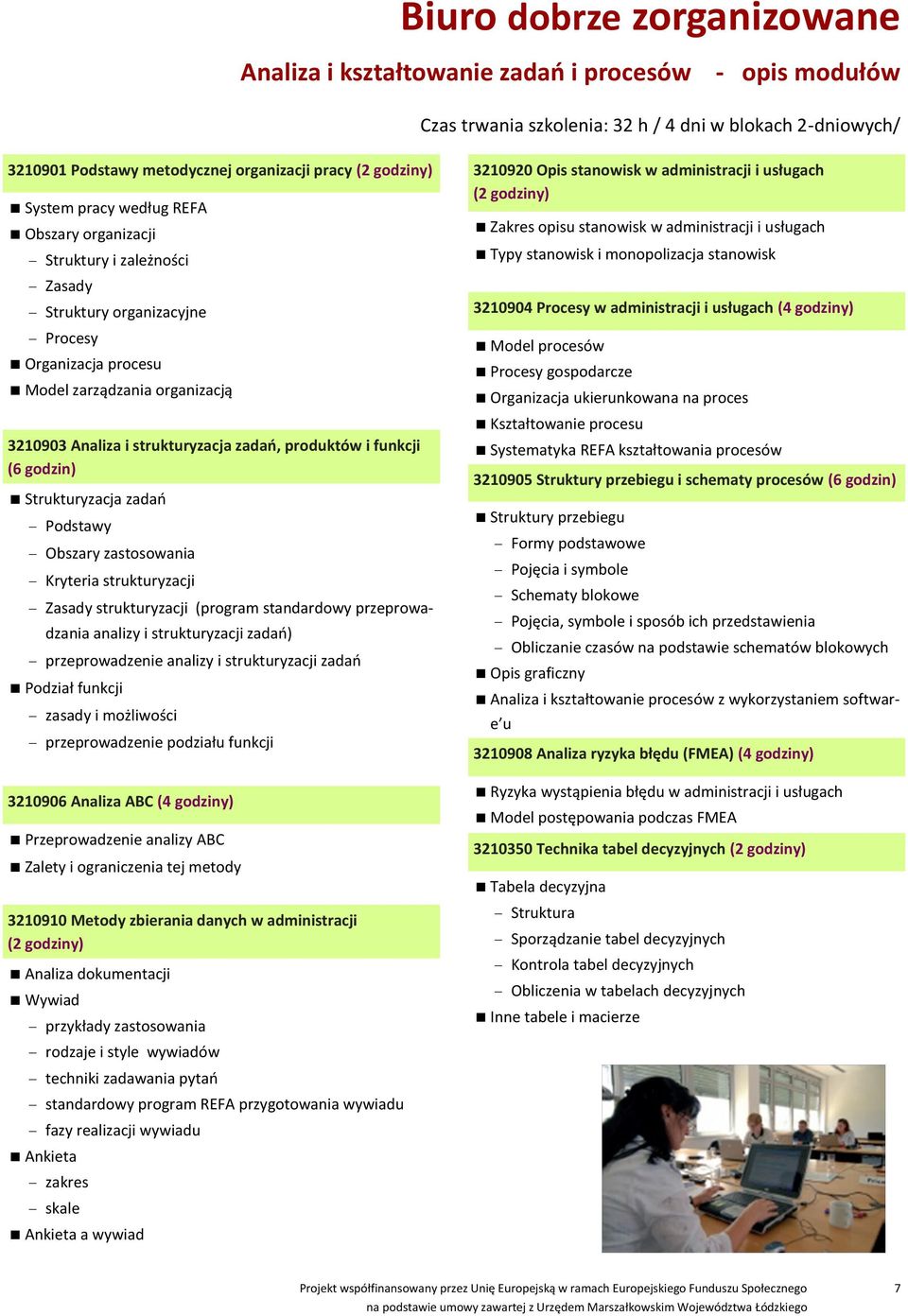 godzin) Strukturyzacja zadao Podstawy Obszary zastosowania Kryteria strukturyzacji Zasady strukturyzacji (program standardowy przeprowadzania analizy i strukturyzacji zadao) przeprowadzenie analizy i