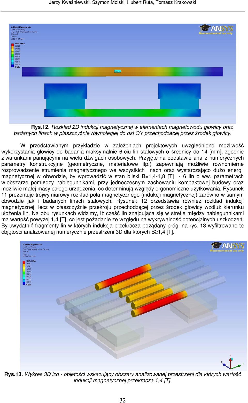 na wielu dźwigach osobowych. Przyjęte na podstawie analiz numerycznych parametry konstrukcyjne (geometryczne, materiałowe itp.