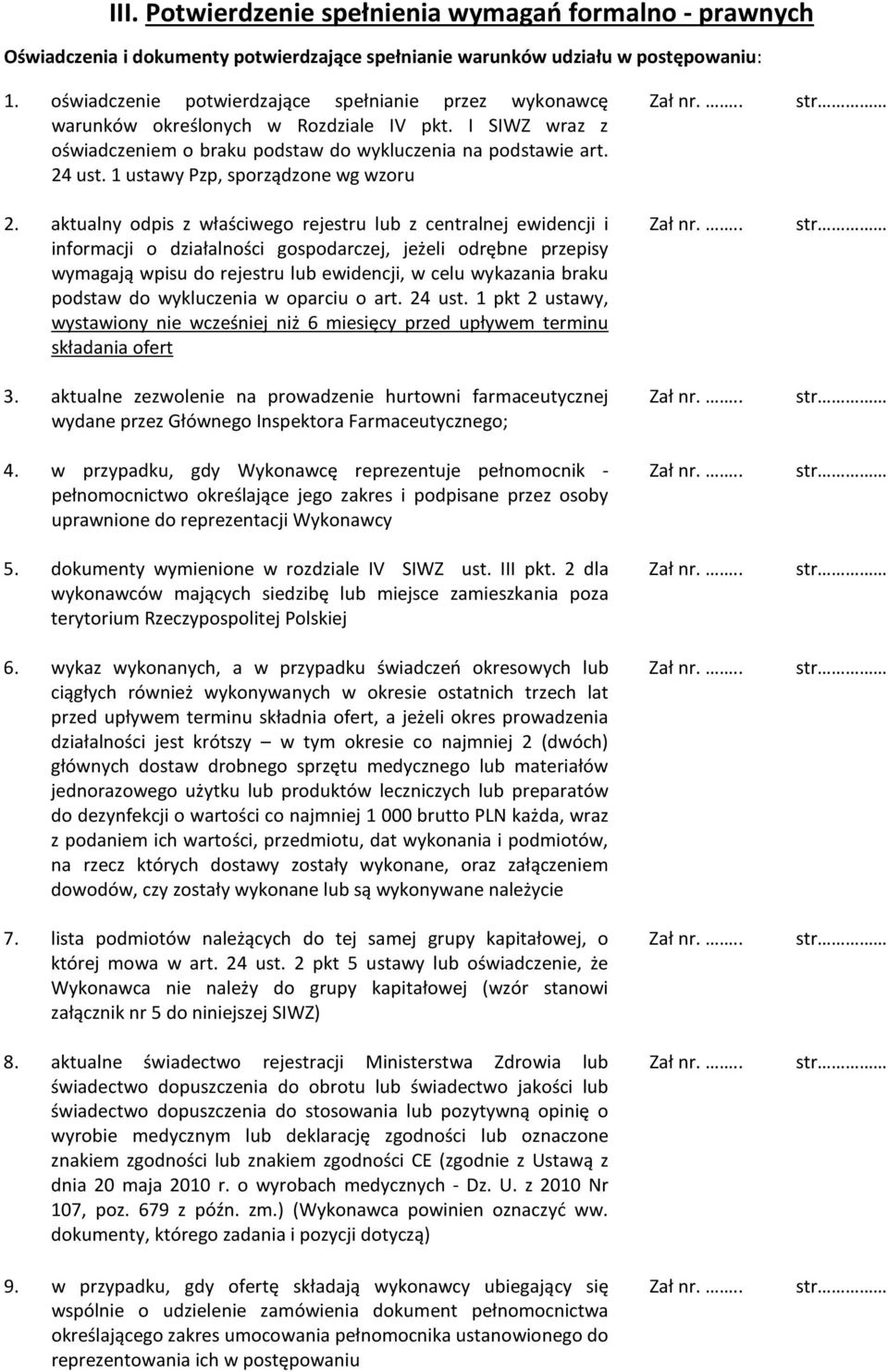 1 ustawy Pzp, sporządzone wg wzoru 2.