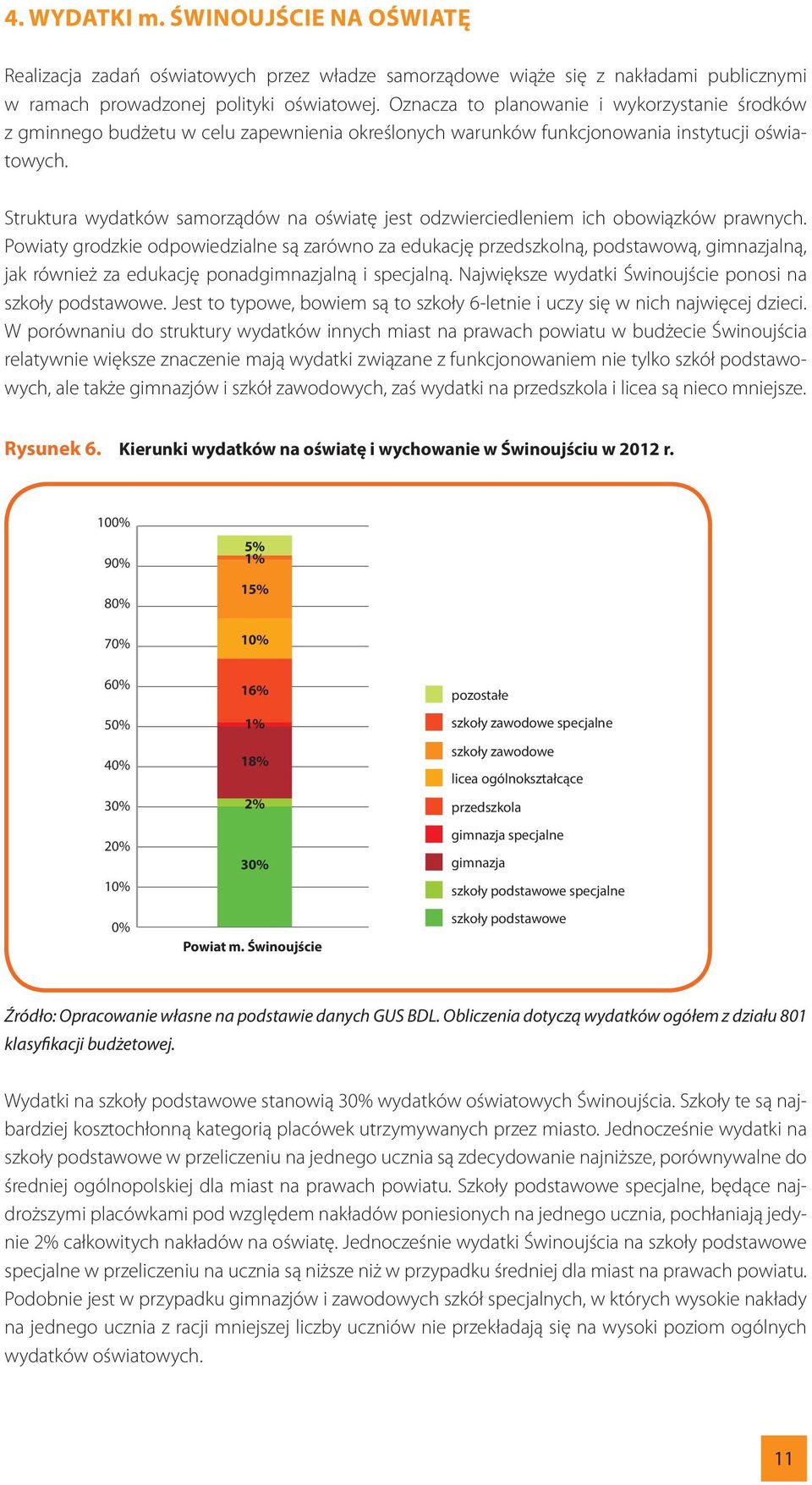 Struktura wydatków samorządów na oświatę jest odzwierciedleniem ich obowiązków prawnych.