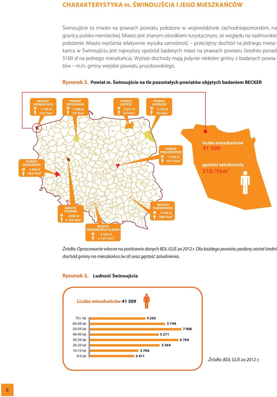 Miasto wyróżnia relatywnie wysoka zamożność przeciętny dochód na jednego mieszkańca w Świnoujściu jest najwyższy spośród badanych miast na prawach powiatu (średnio ponad 5100 zł na jednego