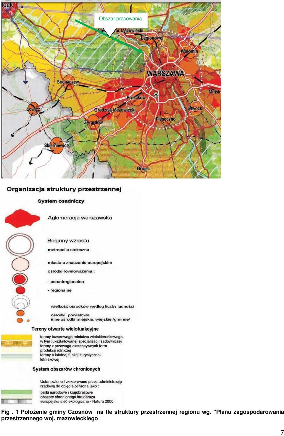 struktury przestrzennej regionu wg.