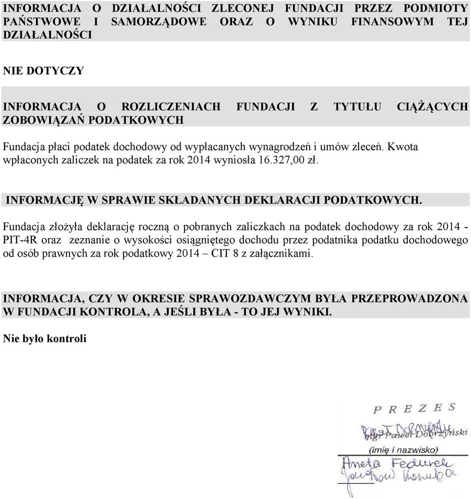 INFORMACJĘ W SPRAWIE SKŁADANYCH DEKLARACJI PODATKOWYCH.