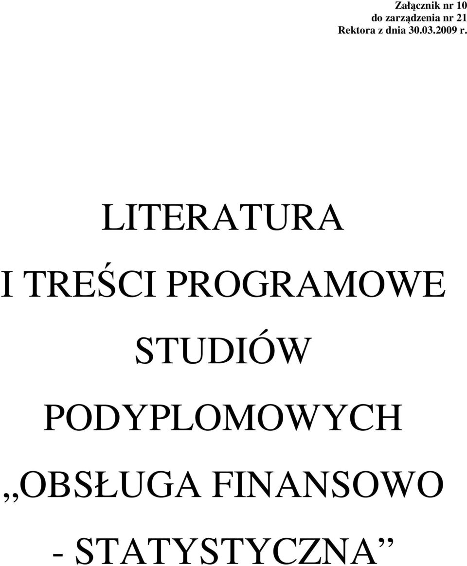 LITERATURA I TREŚCI PROGRAMOWE