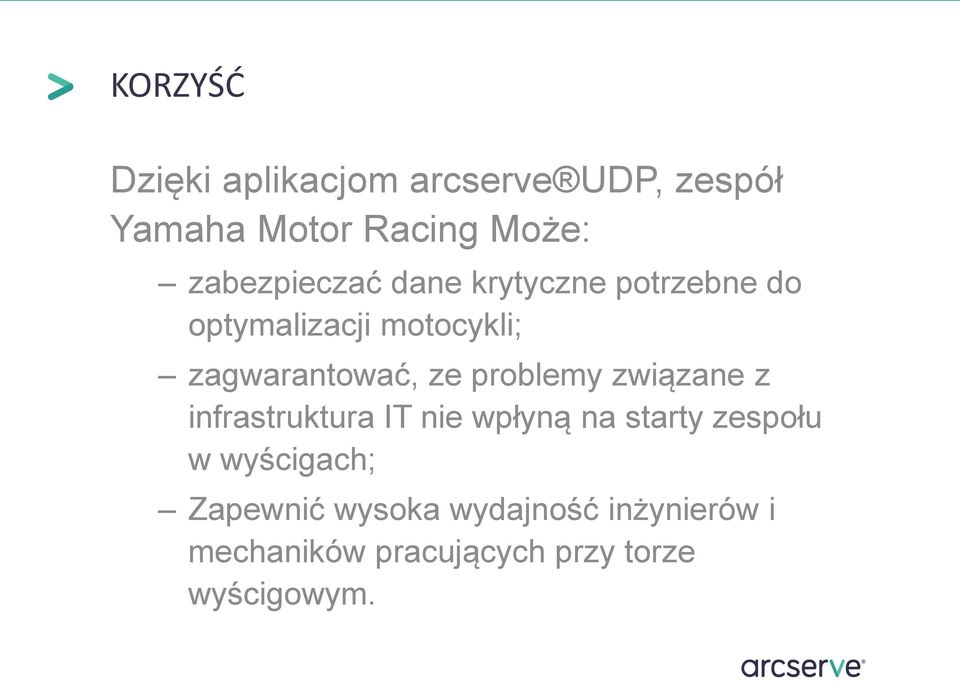 ze problemy związane z infrastruktura IT nie wpłyną na starty zespołu w