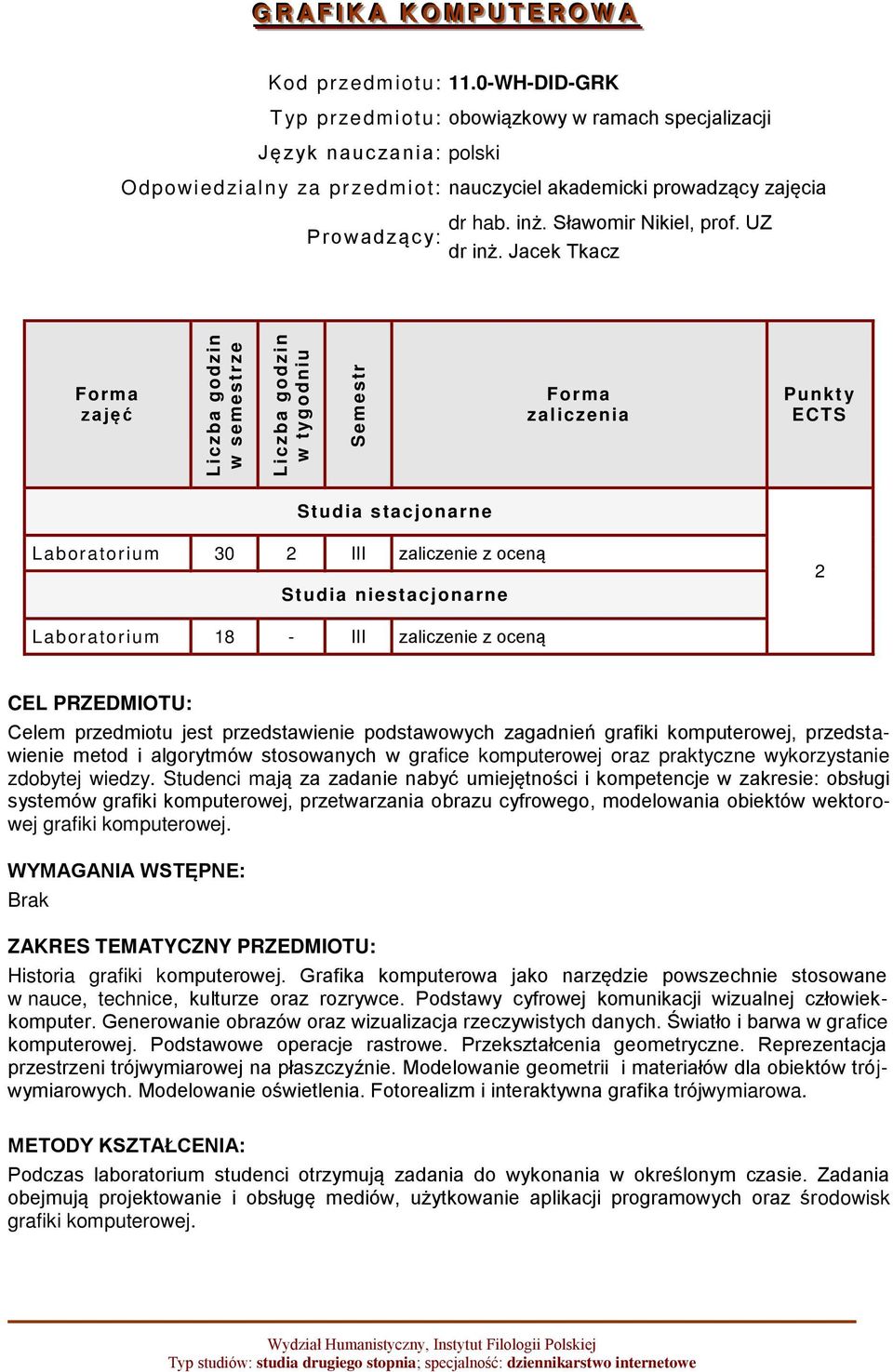 Sławomir Nikiel, prof. UZ dr inż.