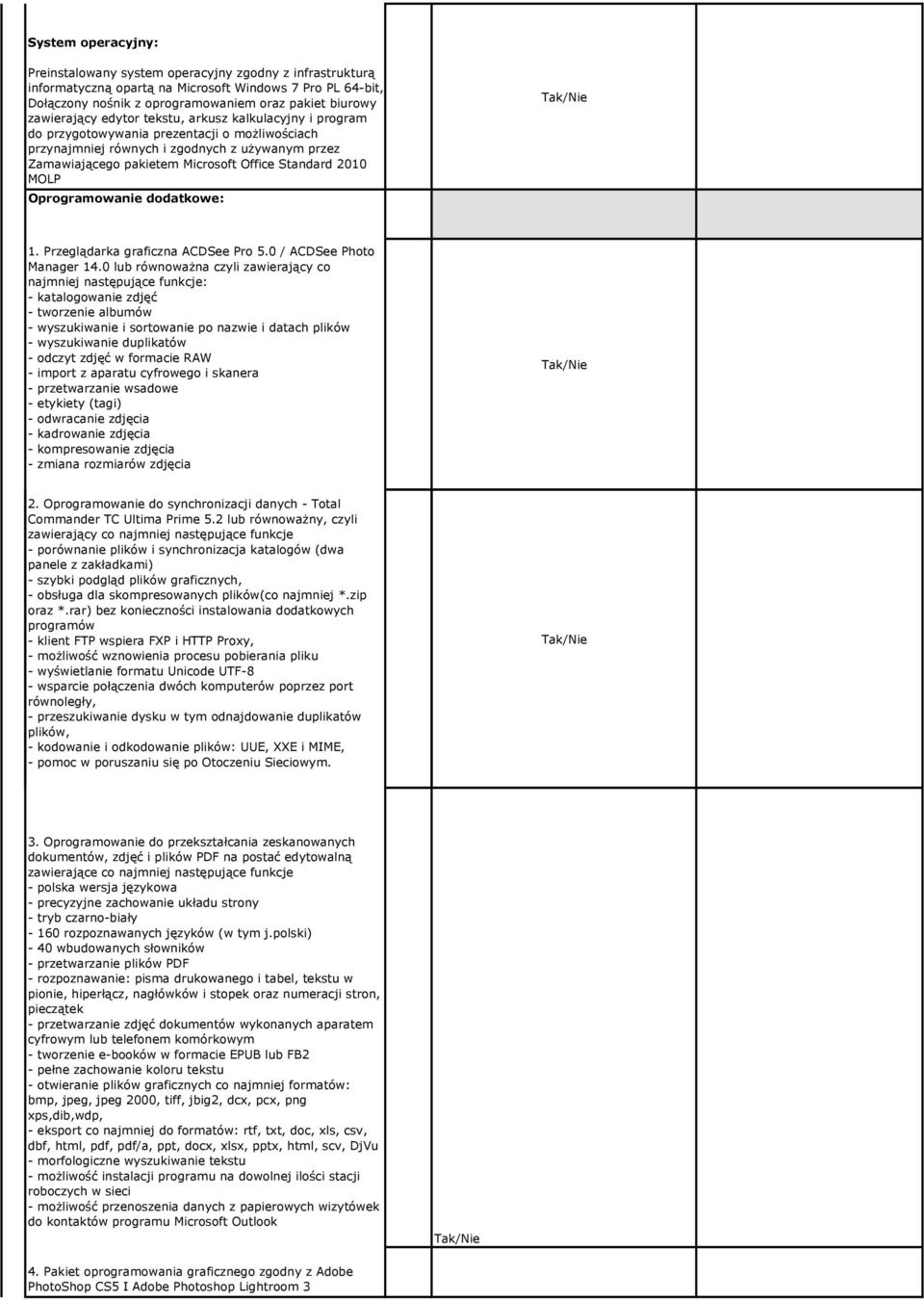 Standard 2010 MOLP Oprogramowanie dodatkowe: 1. Przeglądarka graficzna ACDSee Pro 5.0 / ACDSee Photo Manager 14.