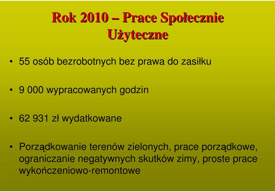 wydatkowane Porządkowanie terenów zielonych, prace porządkowe,