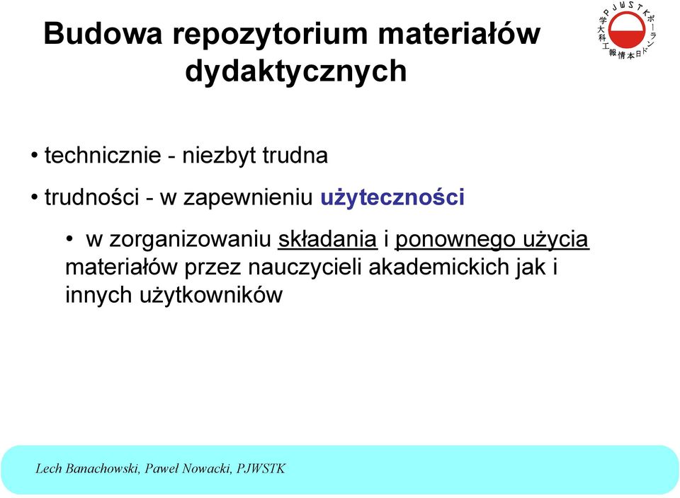 trudna trudności - w zapewnieniu użyteczności w