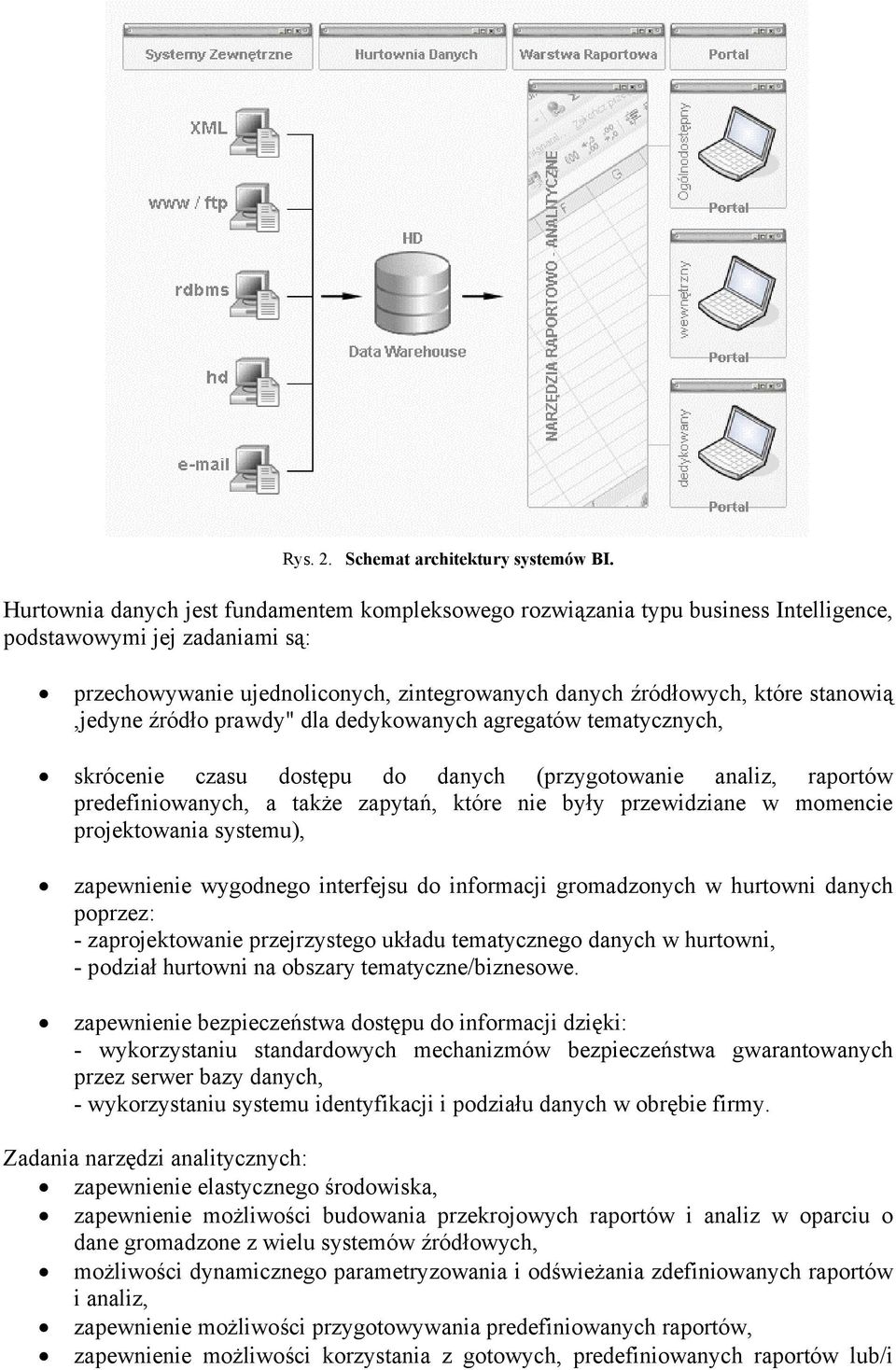 stanowią,jedyne źródło prawdy" dla dedykowanych agregatów tematycznych, skrócenie czasu dostępu do danych (przygotowanie analiz, raportów predefiniowanych, a także zapytań, które nie były