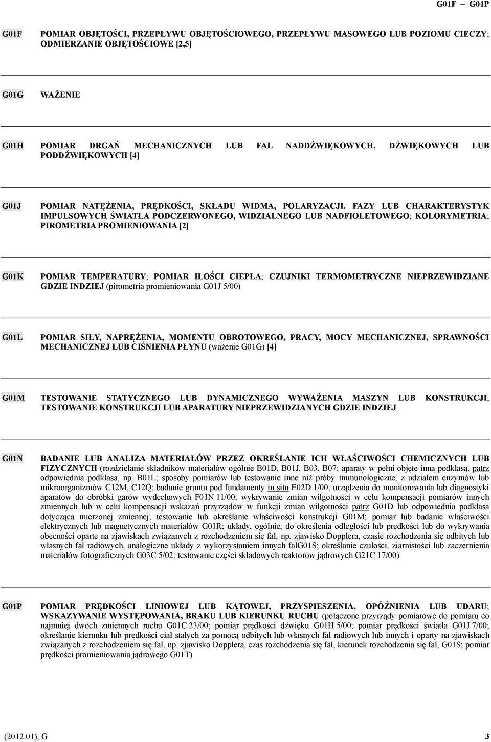 SKŁADU WIDMA, POLARYZACJI, FAZY LUB CHARAKTERYSTYK IMPULSOWYCH ŚWIATŁA PODCZERWONEGO, WIDZIALNEGO LUB NADFIOLETOWEGO; KOLORYMETRIA; PIROMETRIA PROMIENIOWANIA [2] G01K G01J G01K POMIAR TEMPERATURY;