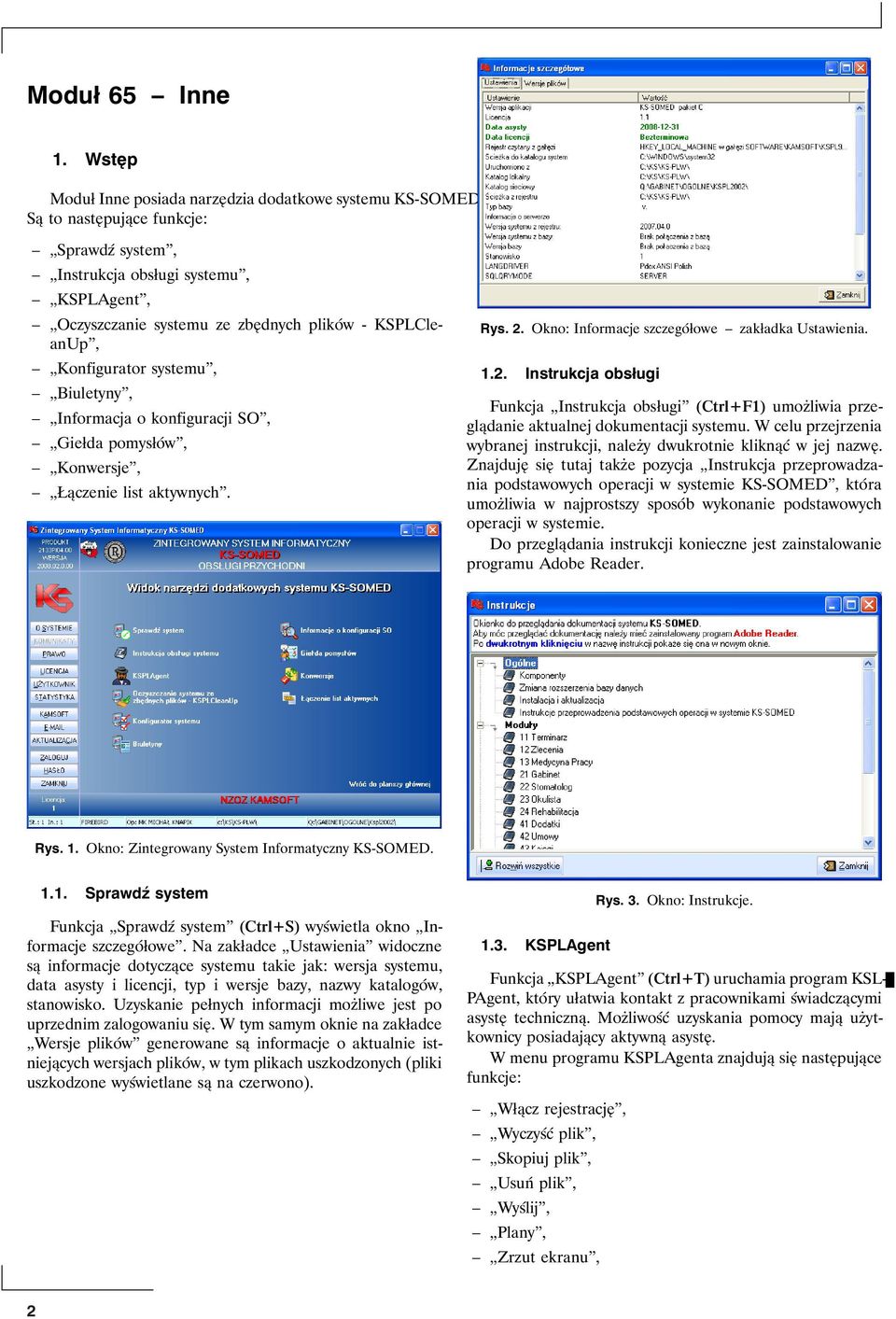 Giełda pomysłów, Konwersje, Łączenie list aktywnych. Rys. 2. Okno: Informacje szczegółowe zakładka Ustawienia. 1.2. Instrukcja obsługi Funkcja Instrukcja obsługi (Ctrl+F1) umożliwia przeglądanie aktualnej dokumentacji systemu.