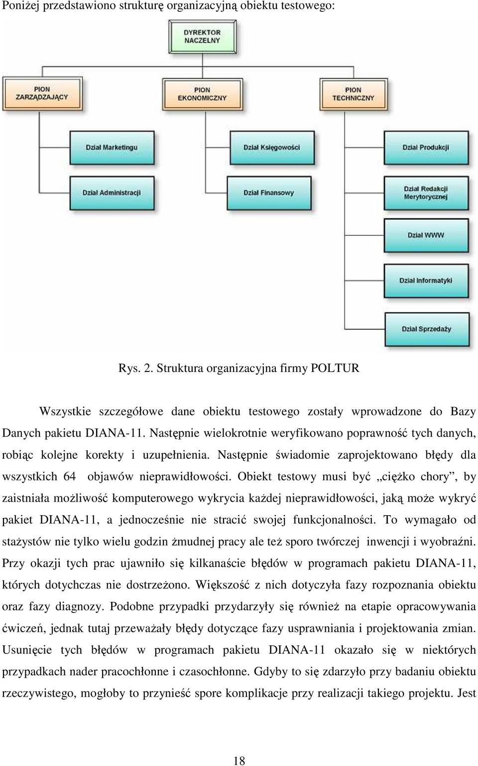 Następnie wielokrotnie weryfikowano poprawność tych danych, robiąc kolejne korekty i uzupełnienia. Następnie świadomie zaprojektowano błędy dla wszystkich 64 objawów nieprawidłowości.