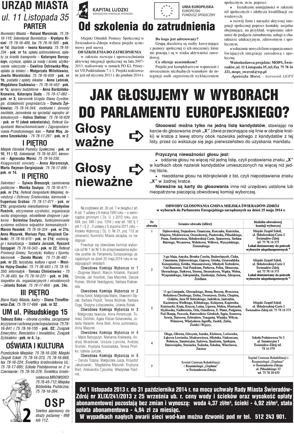 nr 1a; op³ata uzdrowiskowa, op³aty za œrodki transportu Katarzyna Barczyszyn, czynsze, op³ata za wodê i œcieki, u ytkowanie wieczyste Ewelina Ostrowska-May, op³ata za œmieci Ma³gorzata Milichiewicz,