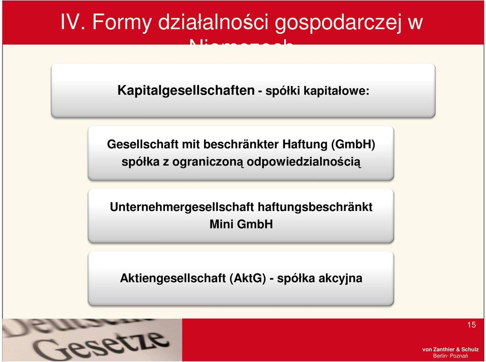 beschränkter Haftung (GmbH) spółka z ograniczoną odpowiedzialnością