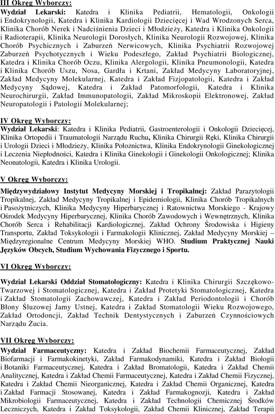 Psychiatrii Rozwojowej Zaburzeń Psychotycznych i Wieku Podeszłego, Zakład Psychiatrii Biologicznej, Katedra i Klinika Chorób Oczu, Klinika Alergologii, Klinika Pneumonologii, Katedra i Klinika Chorób