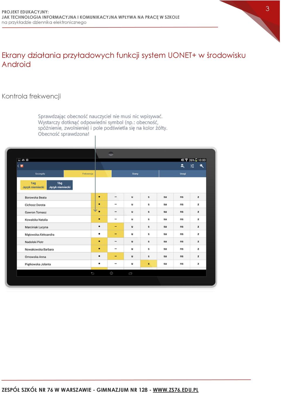 system UONET+ w