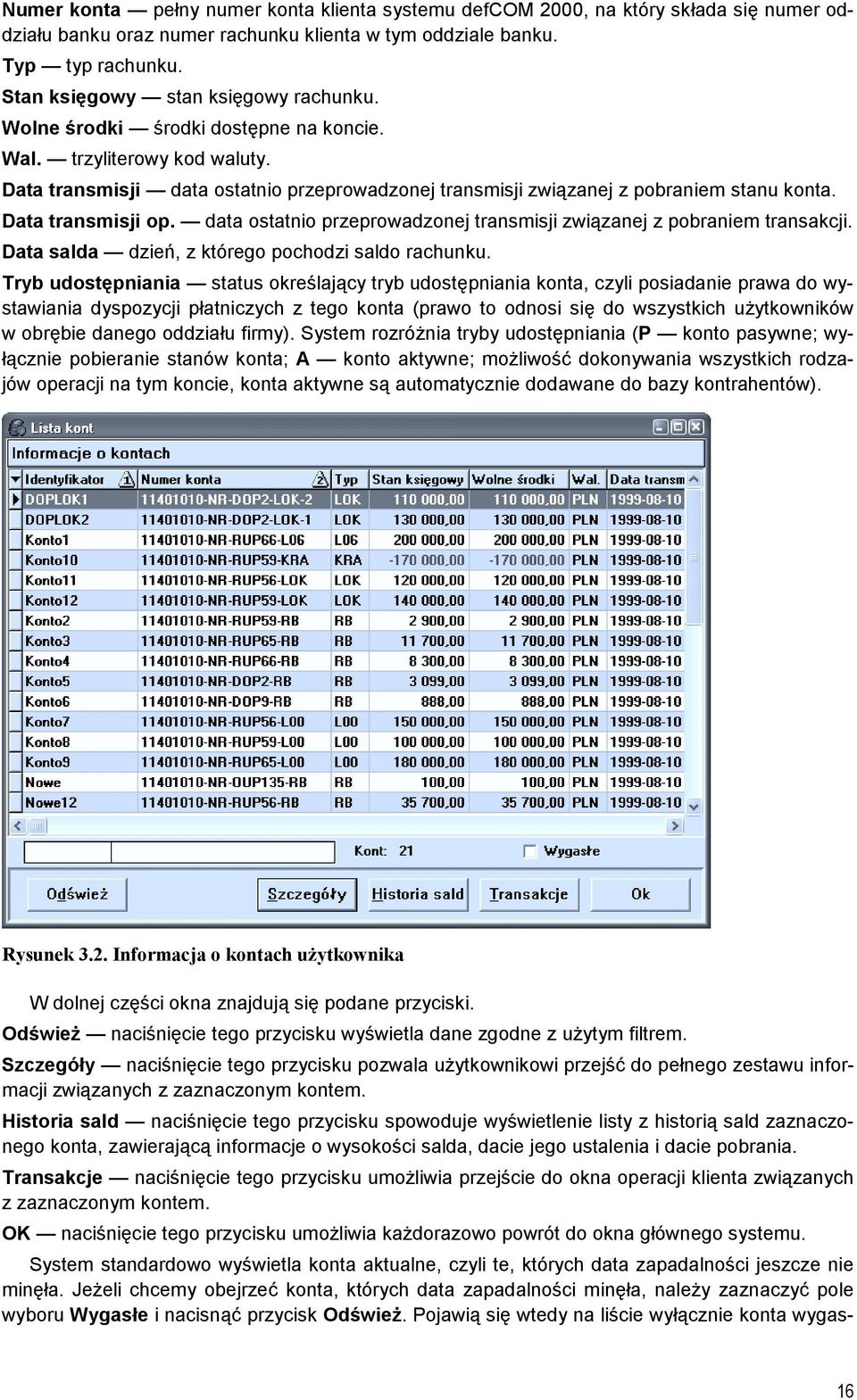 Data transmisji op. data ostatnio przeprowadzonej transmisji związanej z pobraniem transakcji. Data salda dzień, z którego pochodzi saldo rachunku.