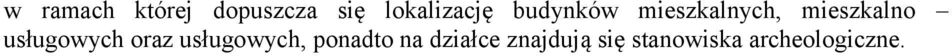 mieszkalno usługowych oraz usługowych,