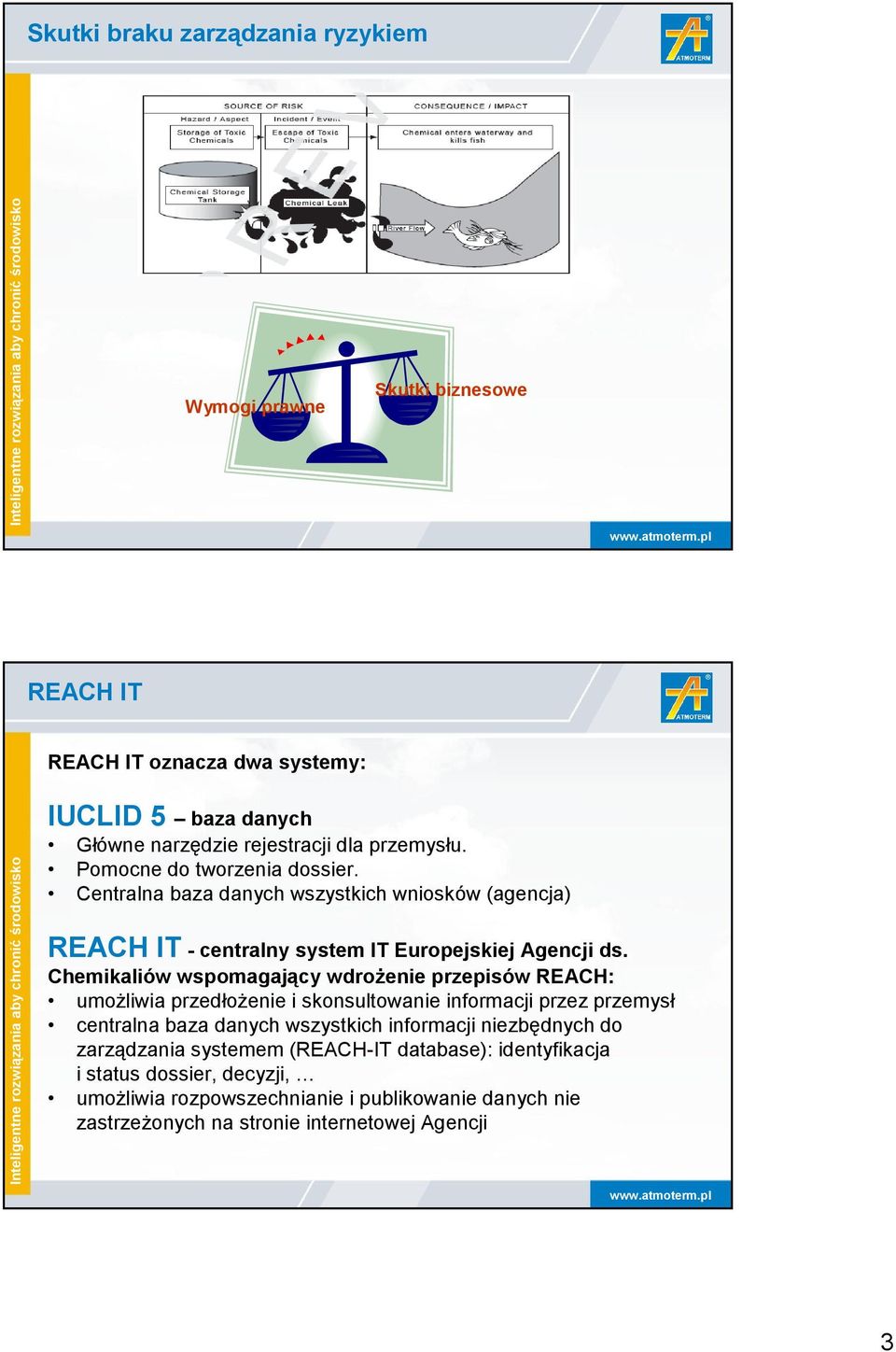 Chemikaliów wspomagający wdrożenie przepisów REACH: umożliwia przedłożenie i skonsultowanie informacji przez przemysł centralna baza danych wszystkich informacji