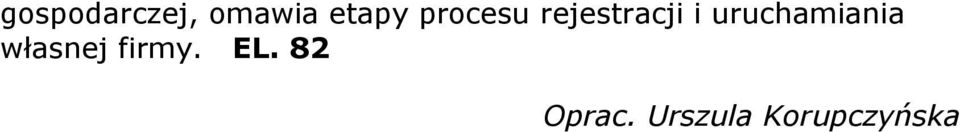 uruchamiania własnej firmy.