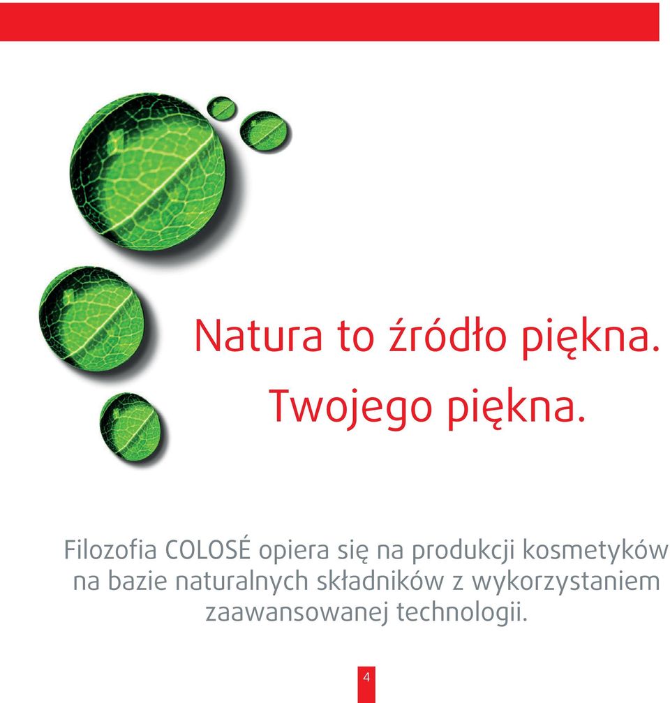 Filozofia COLOSÉ opiera się na produkcji