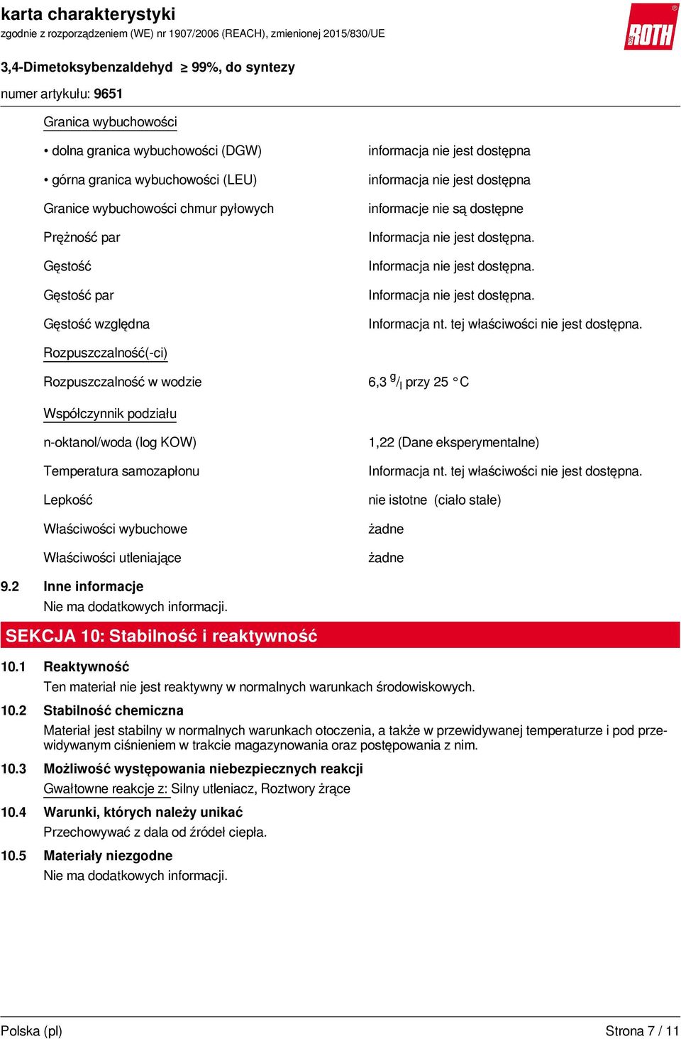 tej właściwości nie jest dostępna.