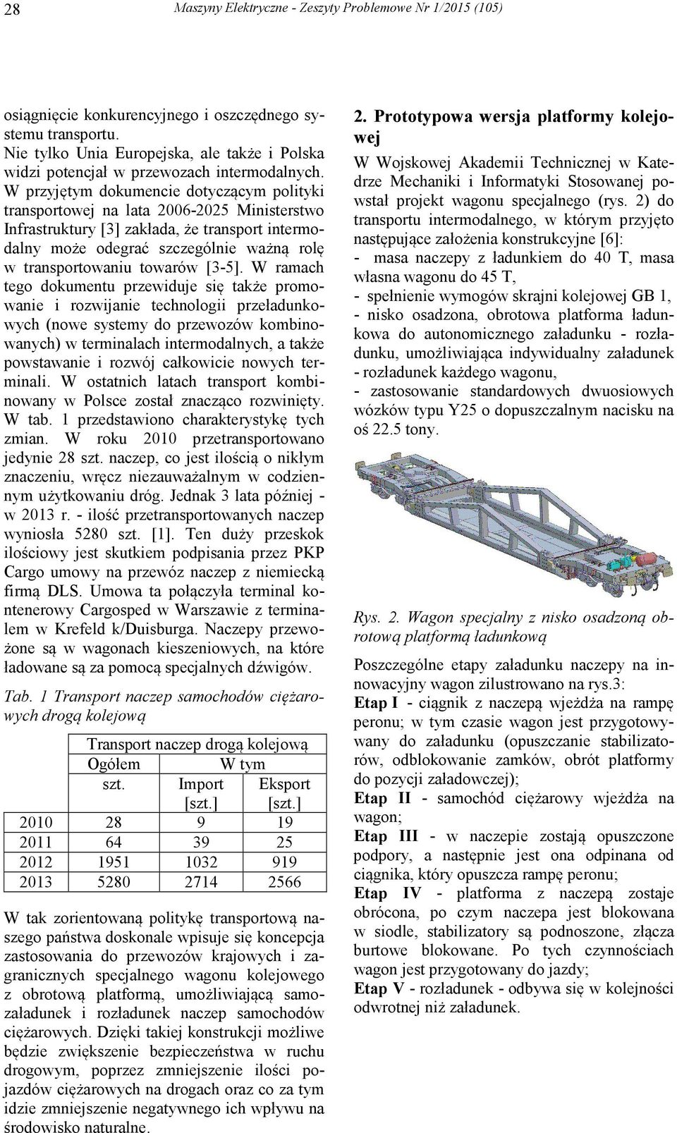 W przyjętym dokumencie dotyczącym polityki transportowej na lata 2006-2025 Ministerstwo Infrastruktury [3] zakłada, że transport intermodalny może odegrać szczególnie ważną rolę w transportowaniu