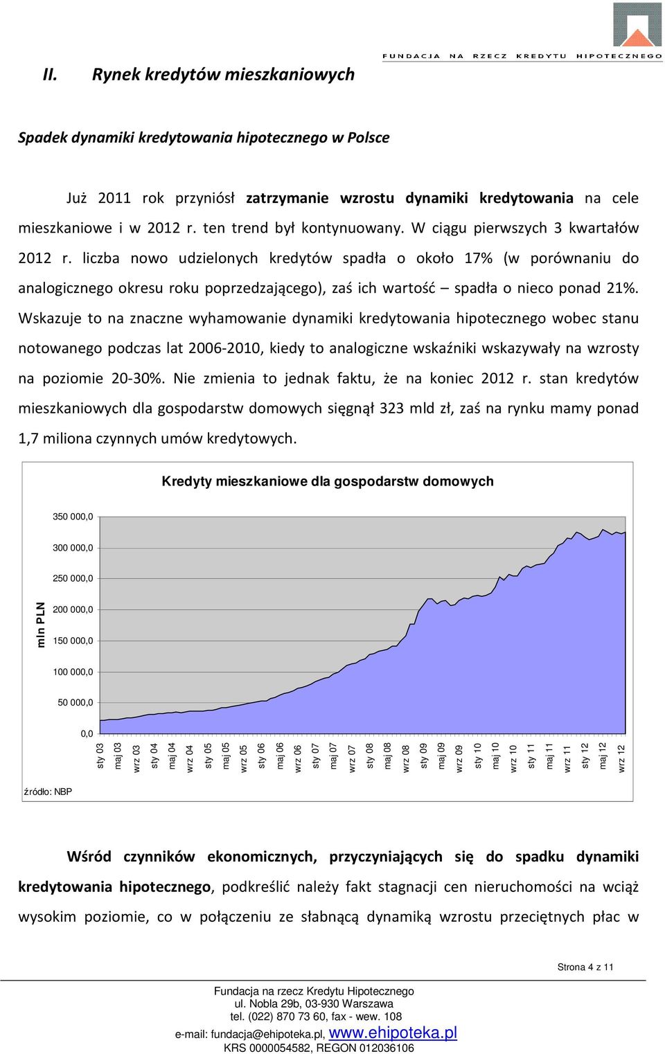 liczba nowo udzielonych kredytów spadła o około 7% (w porównaniu do analogicznego okresu roku poprzedzającego), zaś ich wartość spadła o nieco ponad %.