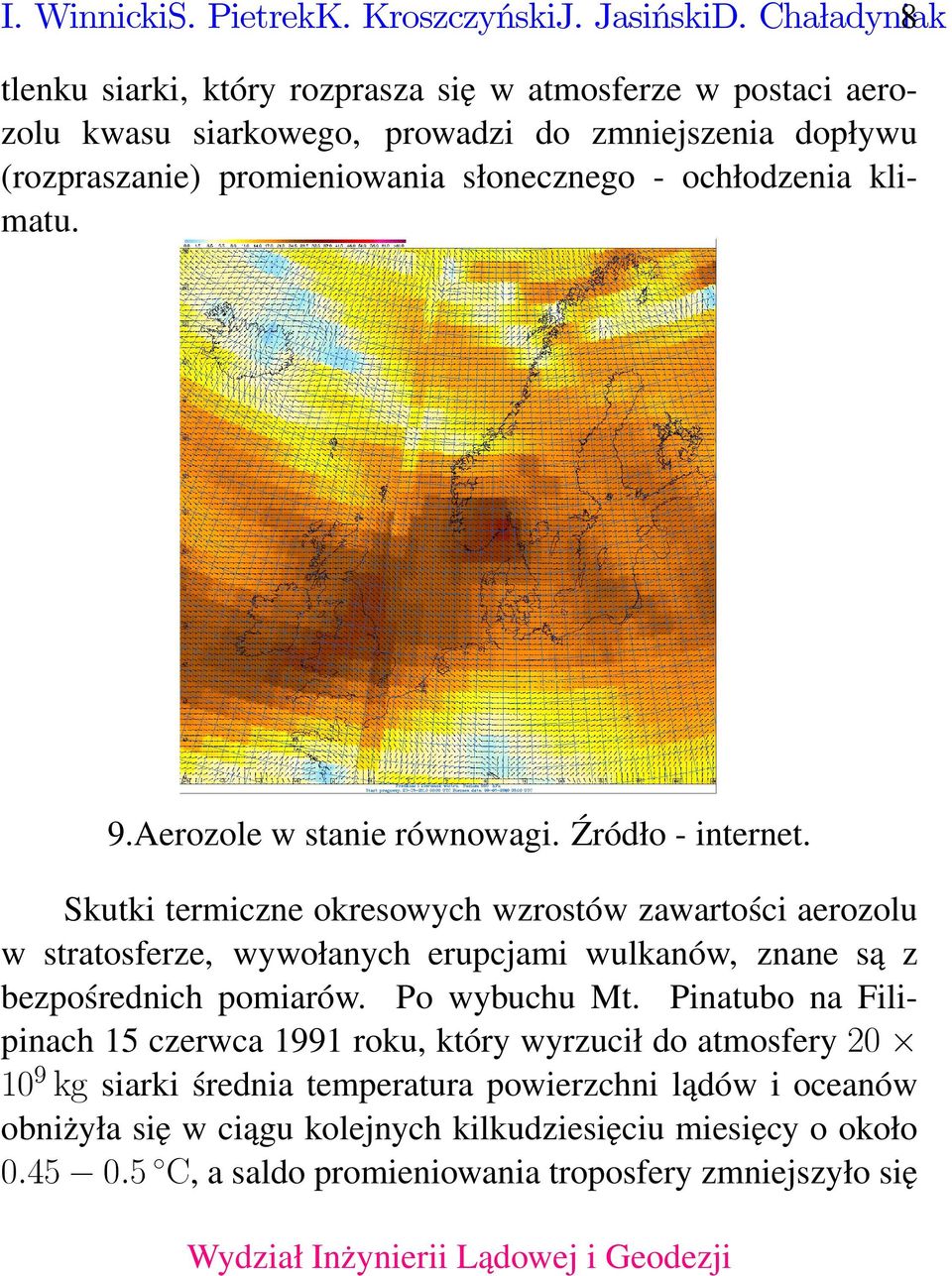 klimatu. 9.Aerozole w stanie równowagi. Źródło - internet.