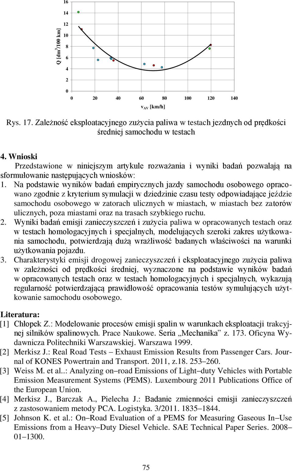 Na podstawie wyników badań empirycznych jazdy samochodu osobowego opracowano zgodnie z kryterium symulacji w dziedzinie czasu testy odpowiadające jeździe samochodu osobowego w zatorach ulicznych w