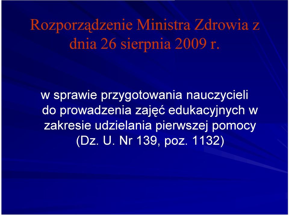 w sprawie przygotowania nauczycieli do