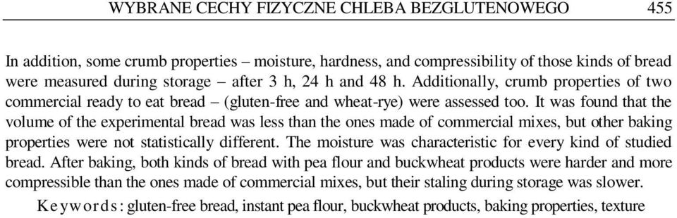It was found that the volume of the experimental bread was less than the ones made of commercial mixes, but other baking properties were not statistically different.