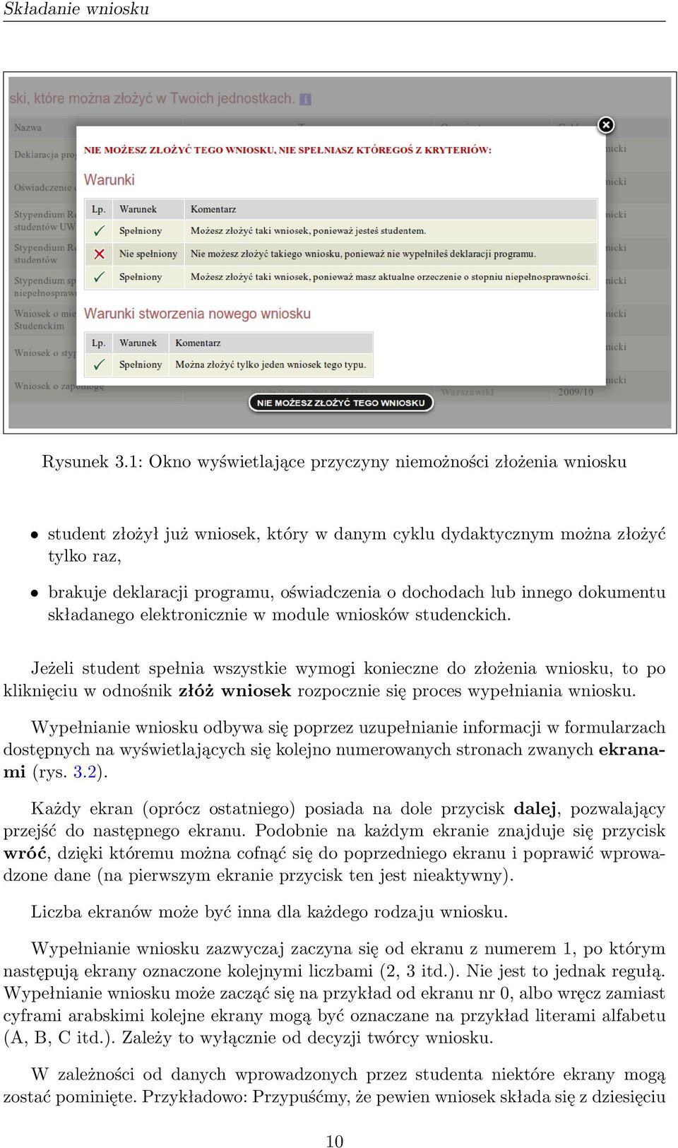 lub innego dokumentu składanego elektronicznie w module wniosków studenckich.